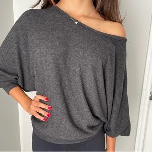 Medium off the shoulder. Stretchy
